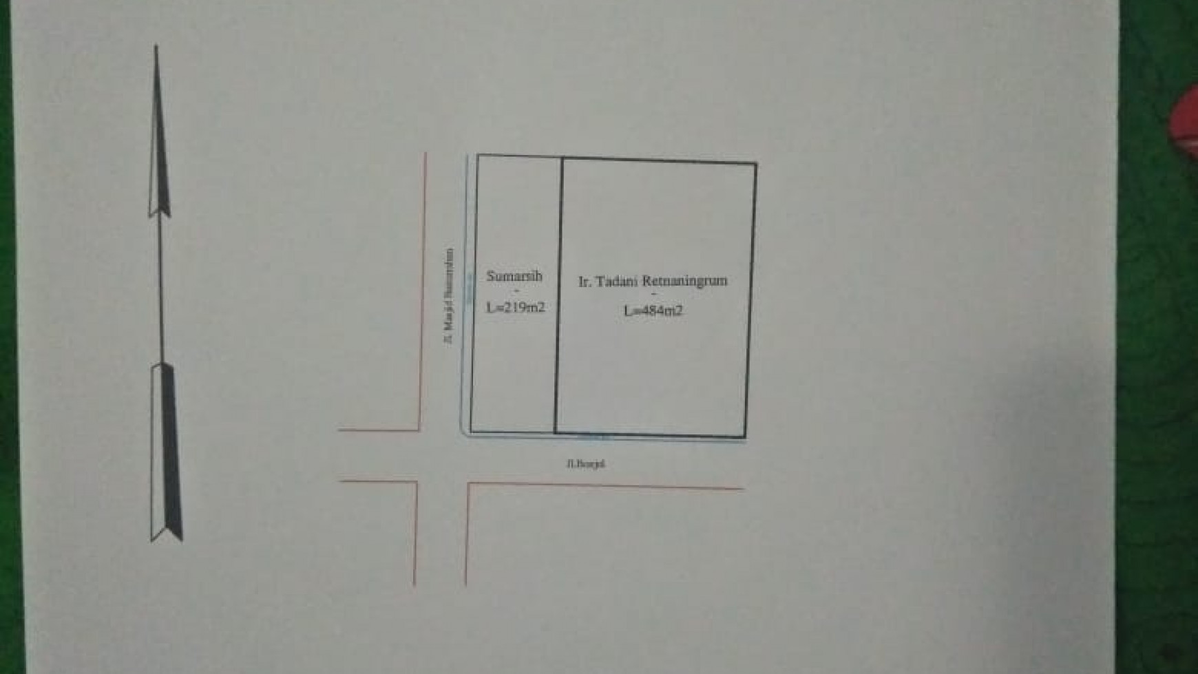 Kavling Pinggir Jl Bonjol Jurang Mangu, Pondok Jaya Tangerang Selatan