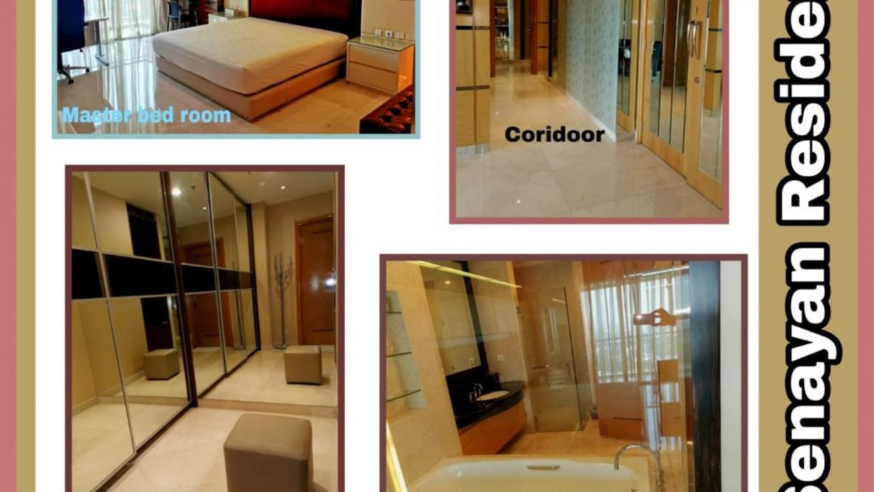 For Rent 3BR+1 Fully Furnished w/ Golf Course view @ Senayan Residence