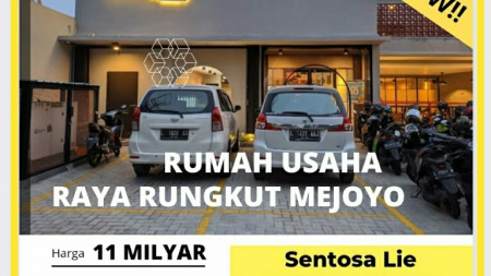 Dijual Rumah Usaha Jalan  Raya Rungkut Mejoyo - Surabaya dekat UBAYA Tenggilis - Parkiran LUAS - Komersial Area