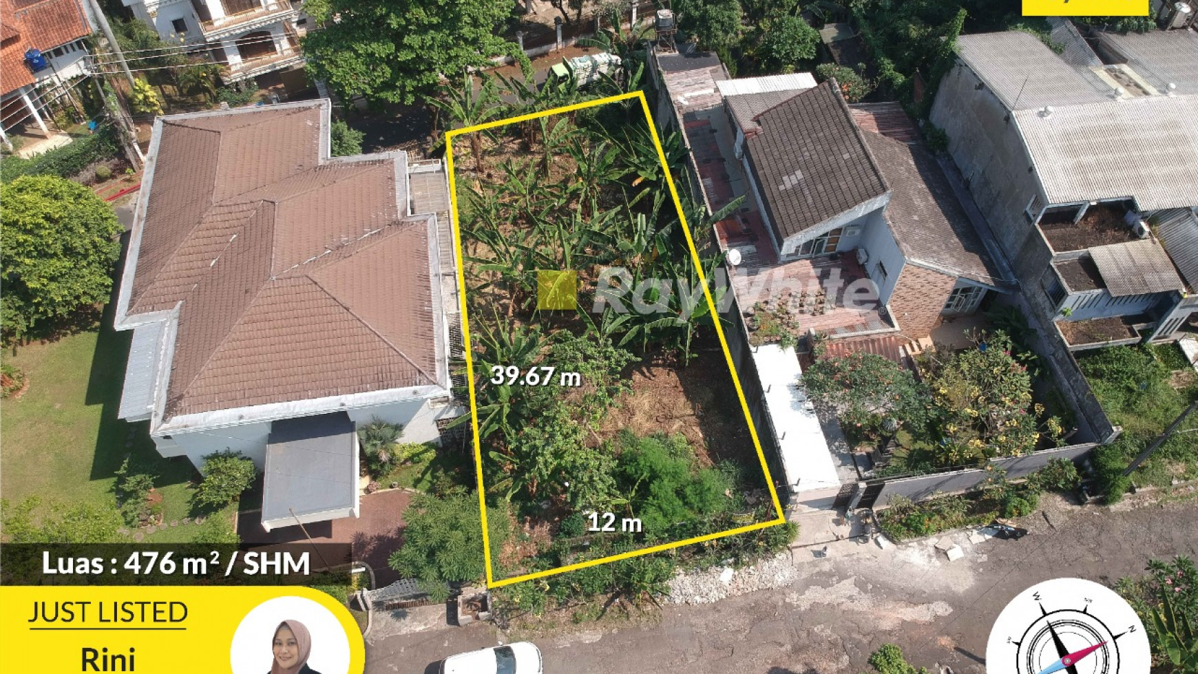 Cinere Mega cinere tanah kavling luas 476 dimensi 12x39 blakang informa