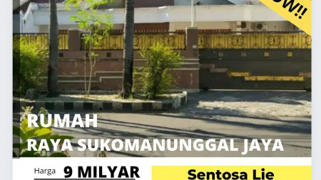 Dijual Rumah Raya Sukomanunggal Jaya - Depan Kejaksaan Negeri - Komersial Nol Jalan Raya