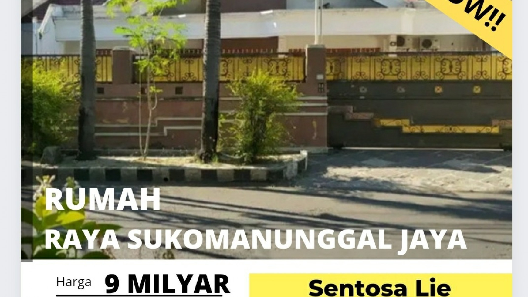 Dijual Rumah Raya Sukomanunggal Jaya - Depan Kejaksaan Negeri - Komersial Nol Jalan Raya