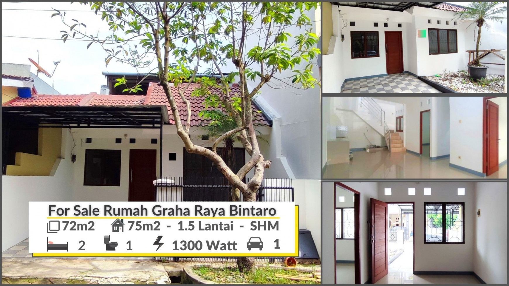 Rumah Minimalis Siap Huni di Graha Raya Bintaro Luas 72 m2 Harga 1.2 M  Nego sampai DEAL