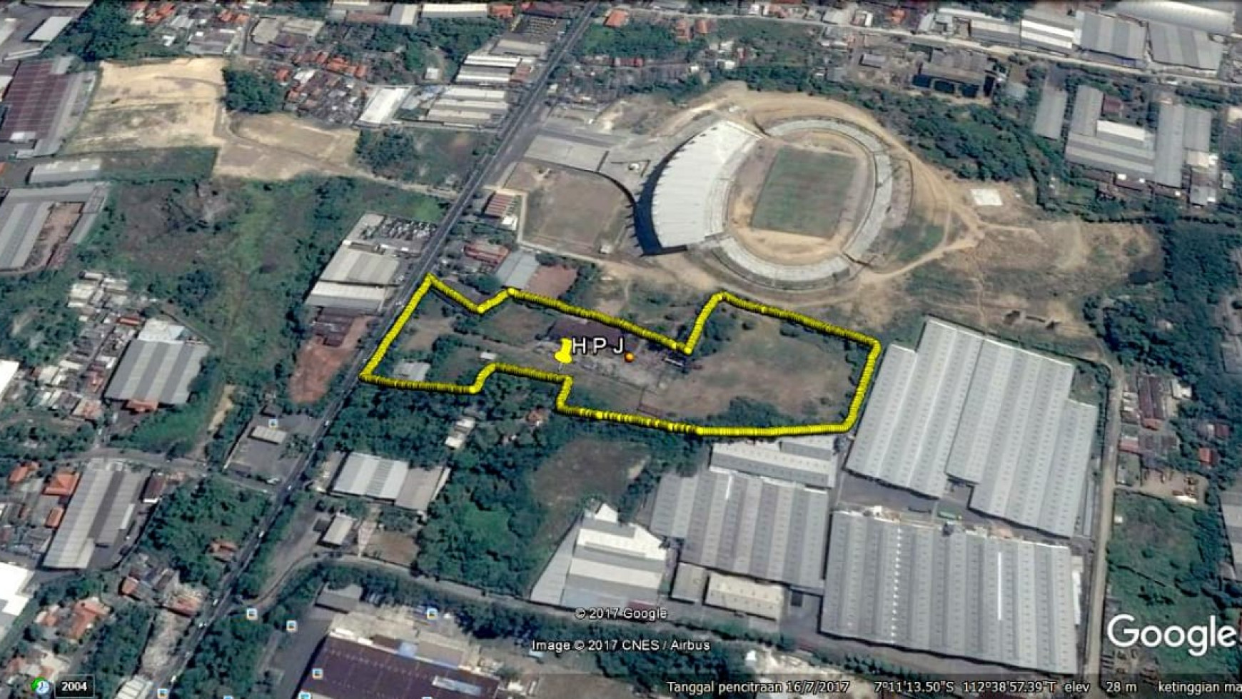 344. Dijual murah tanah di Nol Jl Veteran, Kebomas Gresik