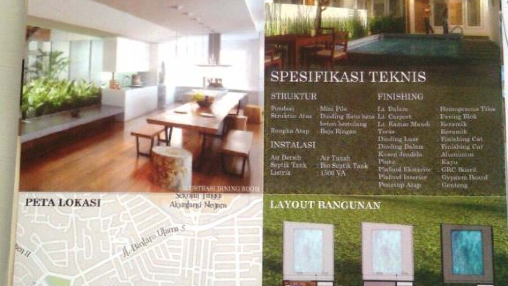 Rumah Baru desain Nyaman, DIJUAL..... di Menteng Casa, Bintaro Jaya Tangerang Selatan