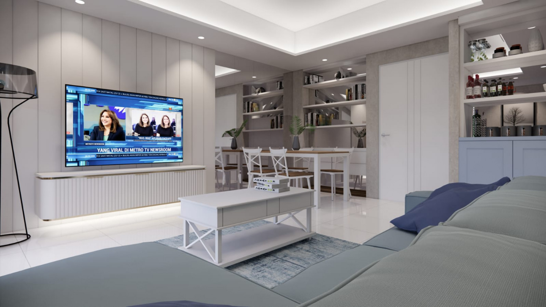 Disewakan Apartemen Waterplace Residence 3 BR New Hampton Design