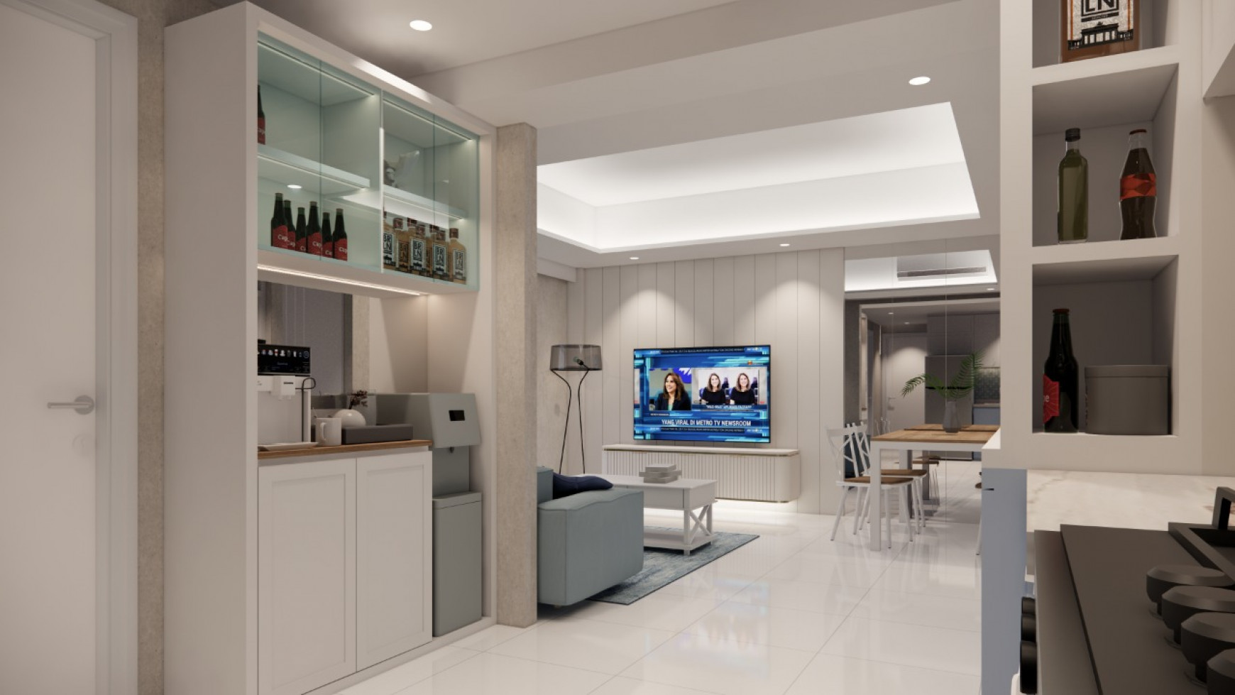 Disewakan Apartemen Waterplace Residence 3 BR New Hampton Design