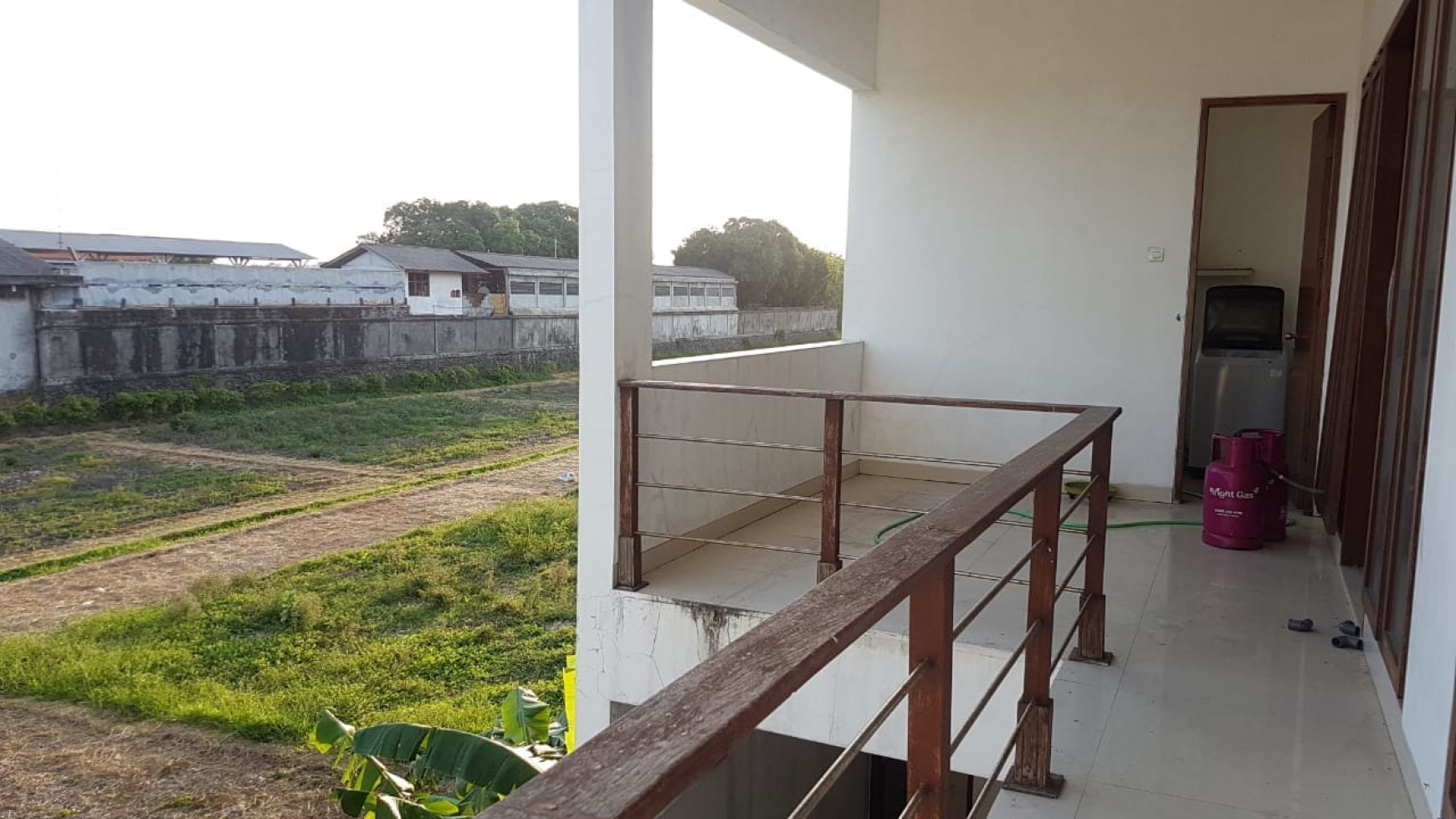 Minimalist House with Rice Field view