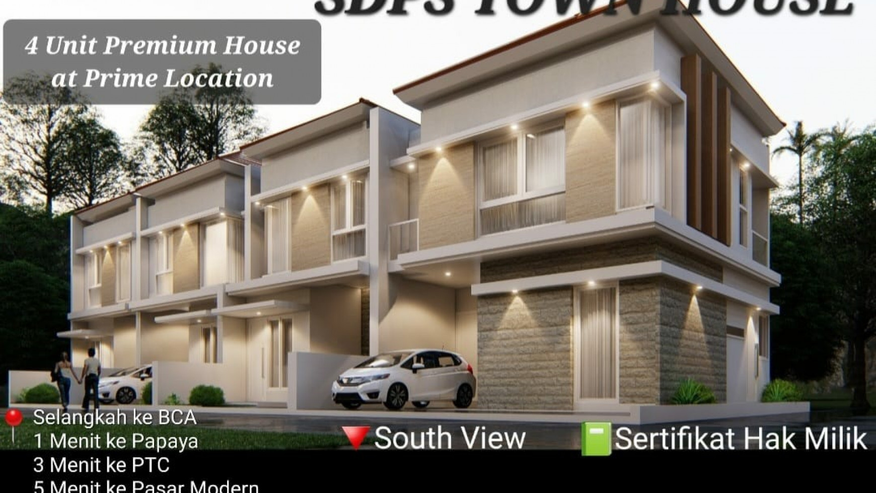 Dijual Rumah Simpang Darmo Permai Selatan Surabaya- SDPS Town House - Harga 1 Man - DP Ringan Cicil 12 X