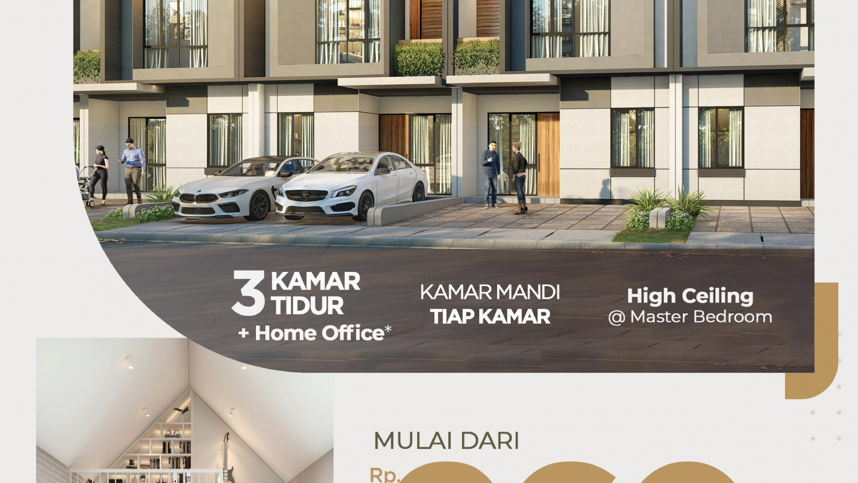 Rumah Baru dengan Design Modern dan Dinamis @Cluster Cristallo Boulevard, Bekasi