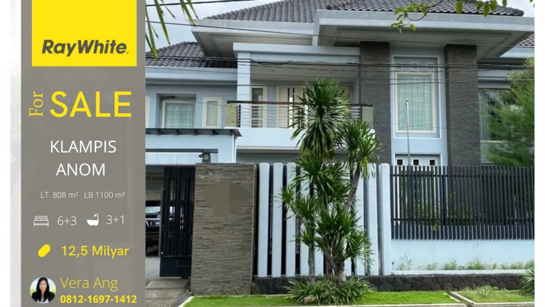 Rumah Mewah Jalan Kembar Klampis Anom Surabaya Timur Mewah Semi Furnished 