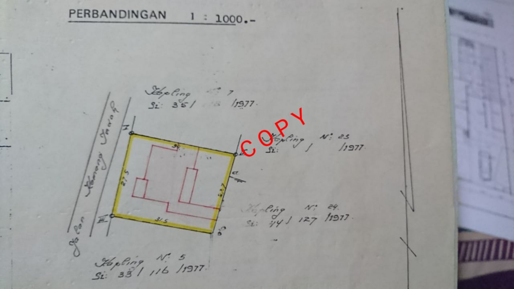 Rumah Tua hitung tanah daerah Kemang Dalam