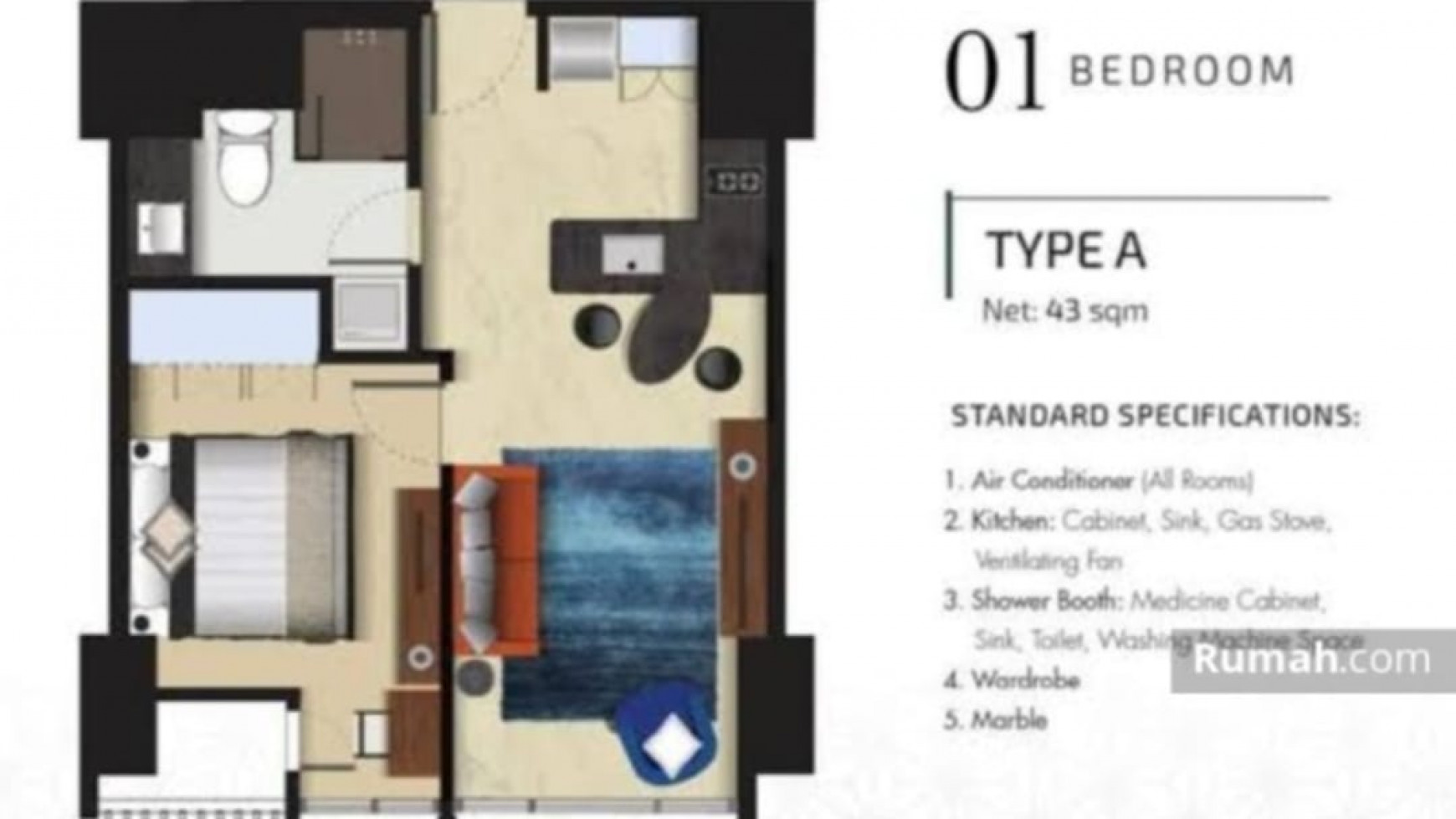 Disewakan Apartemen Branz Eksklusif BSD city 
