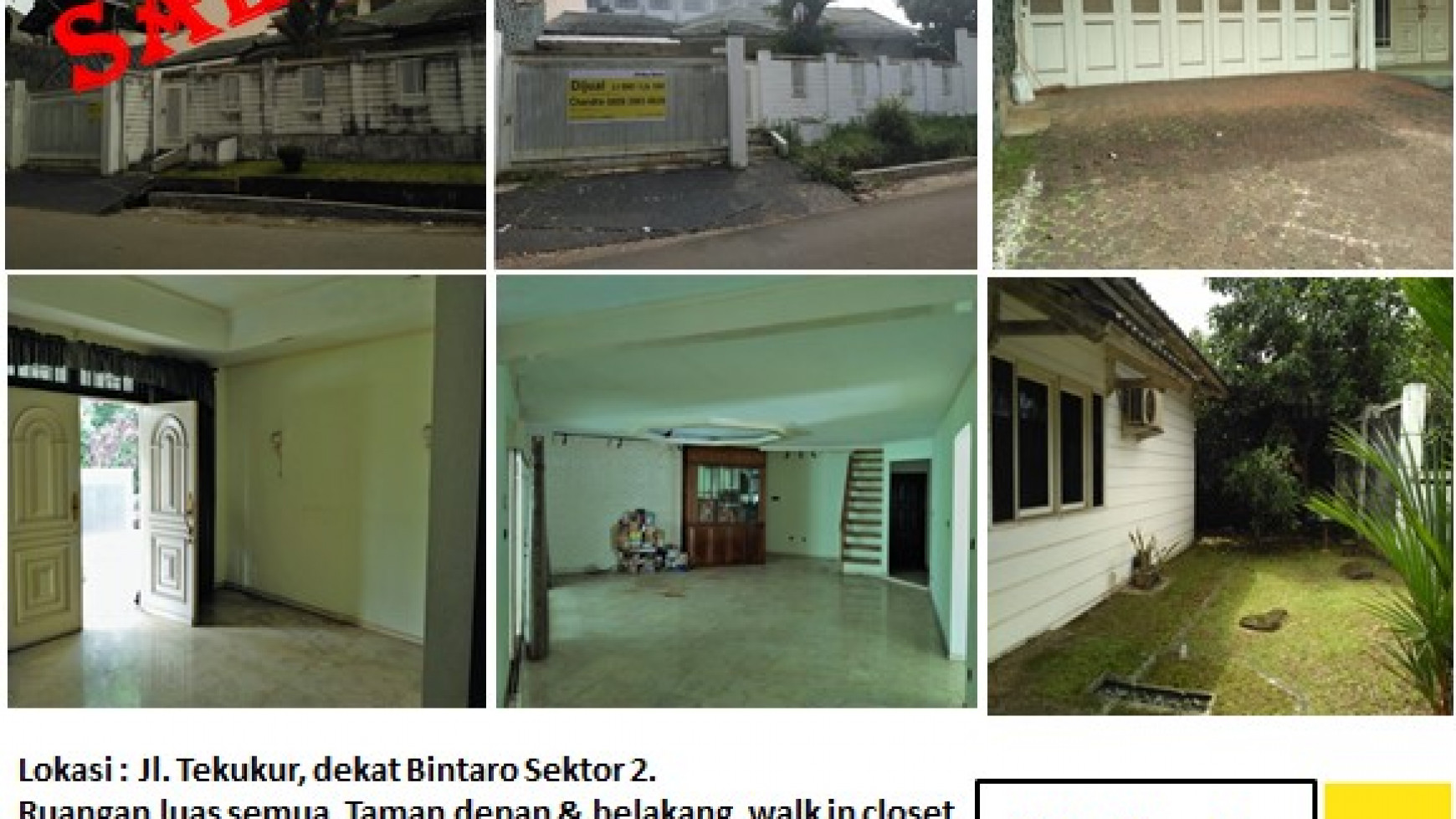 Rumah Hitung Tanah di lokasi strategis di Dekat Bintaro Jaya Sektor 2
