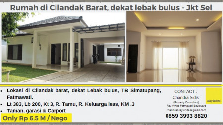 Rumah baru di Cilandak barat dekat Fatmawati & TB Simatupang.