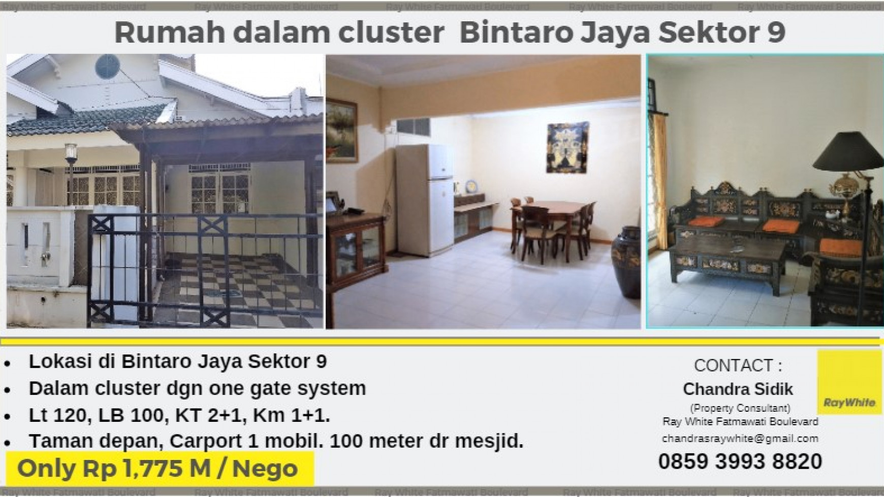 Rumah di cluster Rajawali - Bintaro Jaya sektor 9