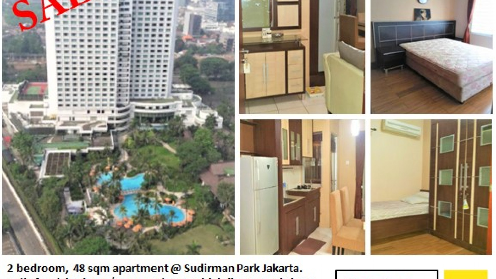 2 bedroom apartment  di Sudirman Park Jakarta Pusat
