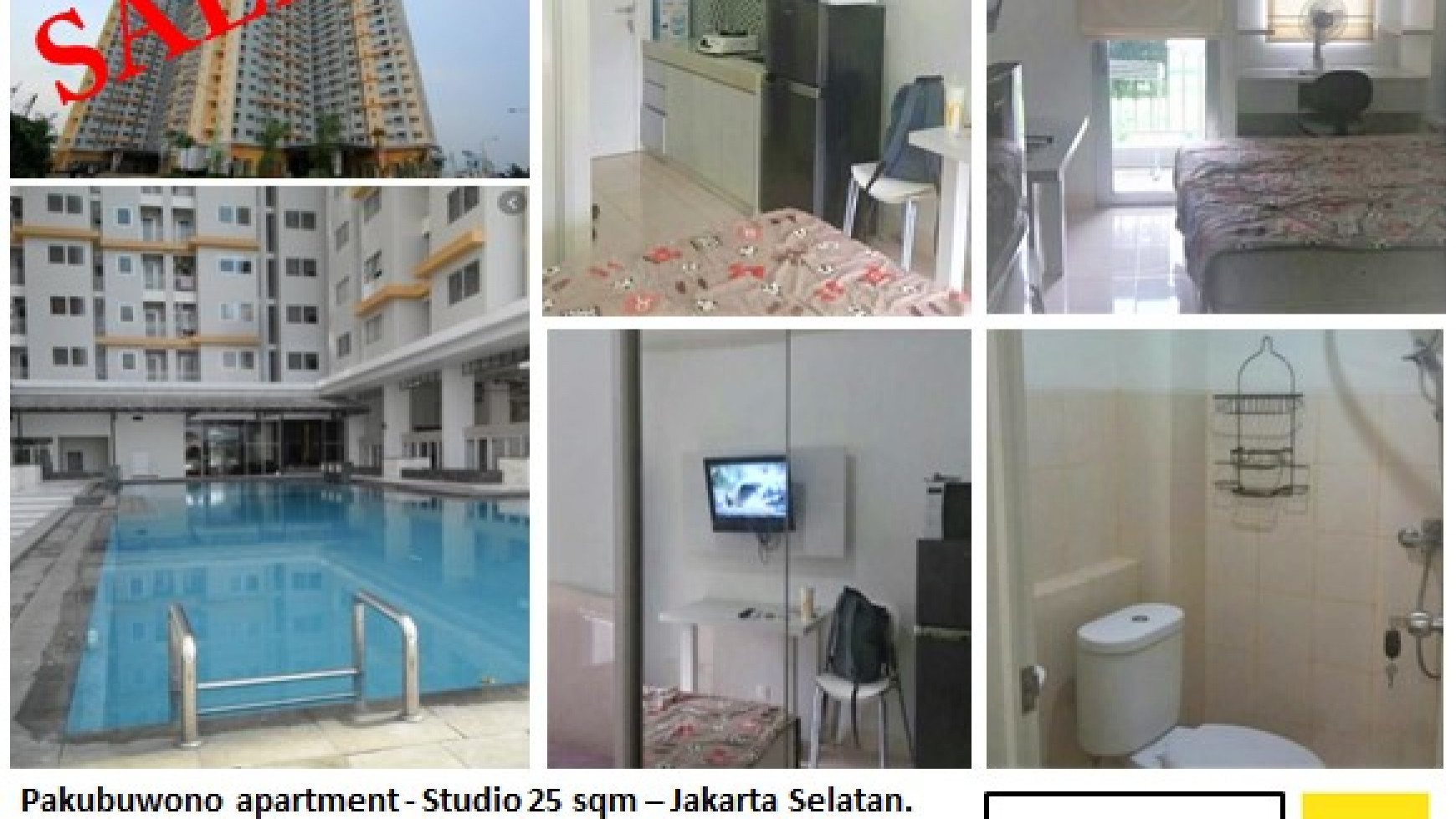 Studio Apartment at Pakubuwono Terrace