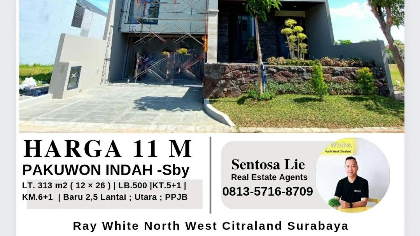 Dijual Rumah Pakuwon Indah Surabaya Barat - NEW Baru Split Level 2,5 Lantai Mewah - Premium Quality - Siap Huni