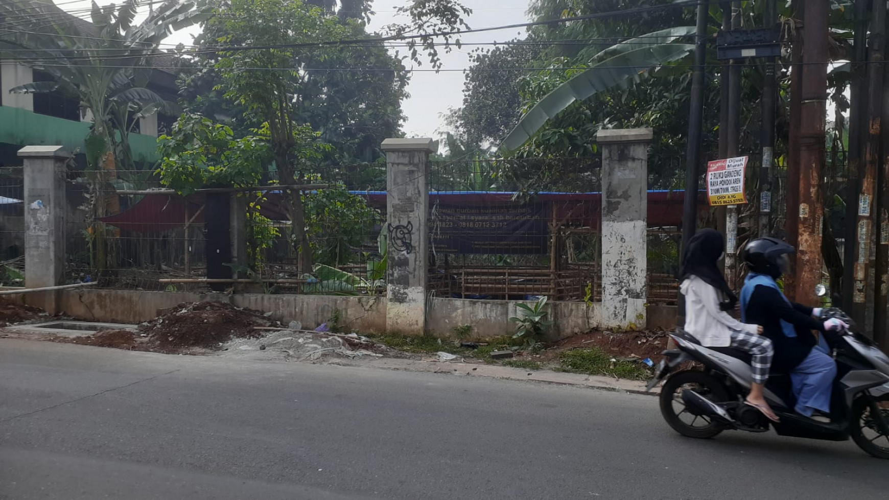 Disewakan Kavling Pinggir Jalan Raya dan Area Komersil @Jl Raya Pondok Aren