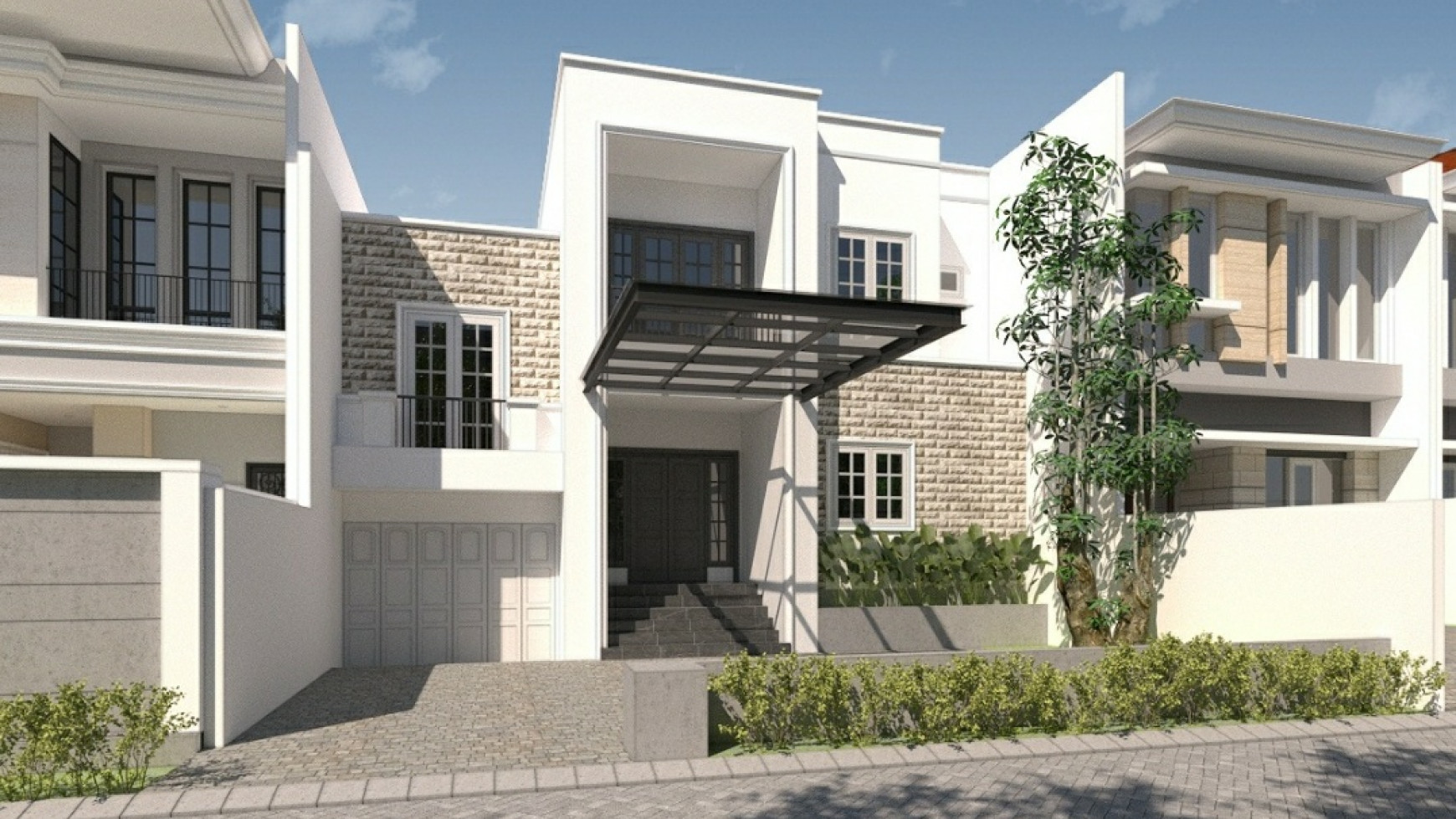 Dijual Rumah Raffles Garden Citraland Surabaya Barat- NEW Baru American Classic Modern Mewah Desain - Siap Huni