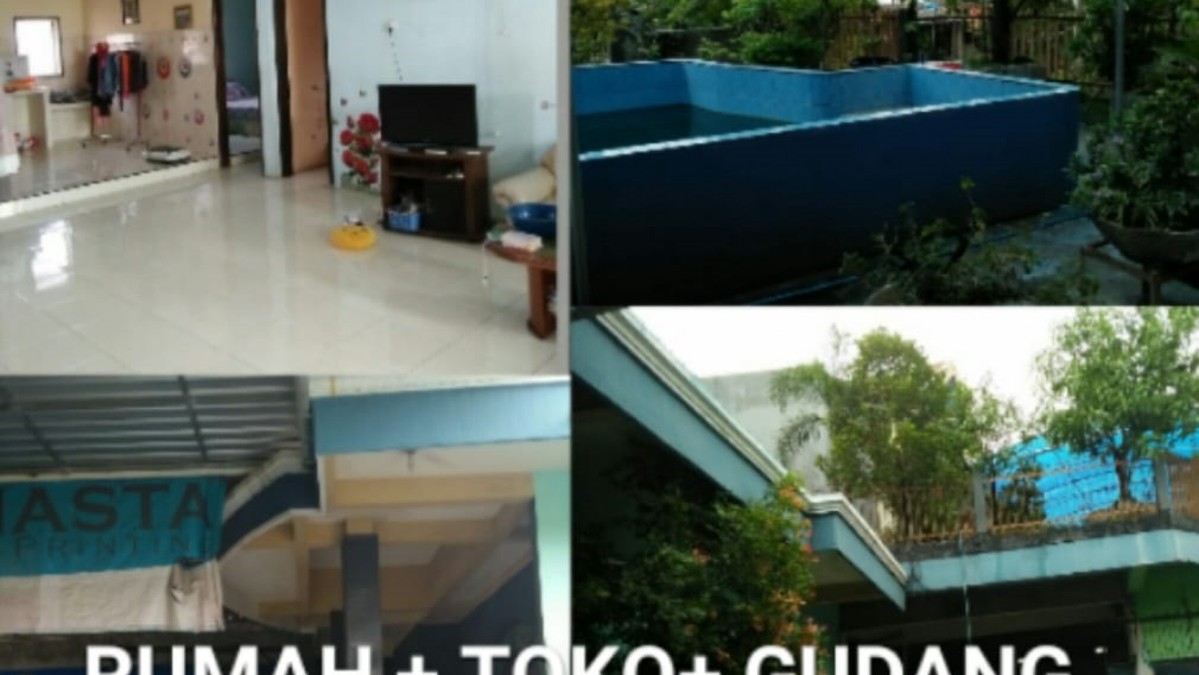 Dijual Rumah+Toko+Gudang 2 Lantai di Jalan Kalijudan, Surabaya