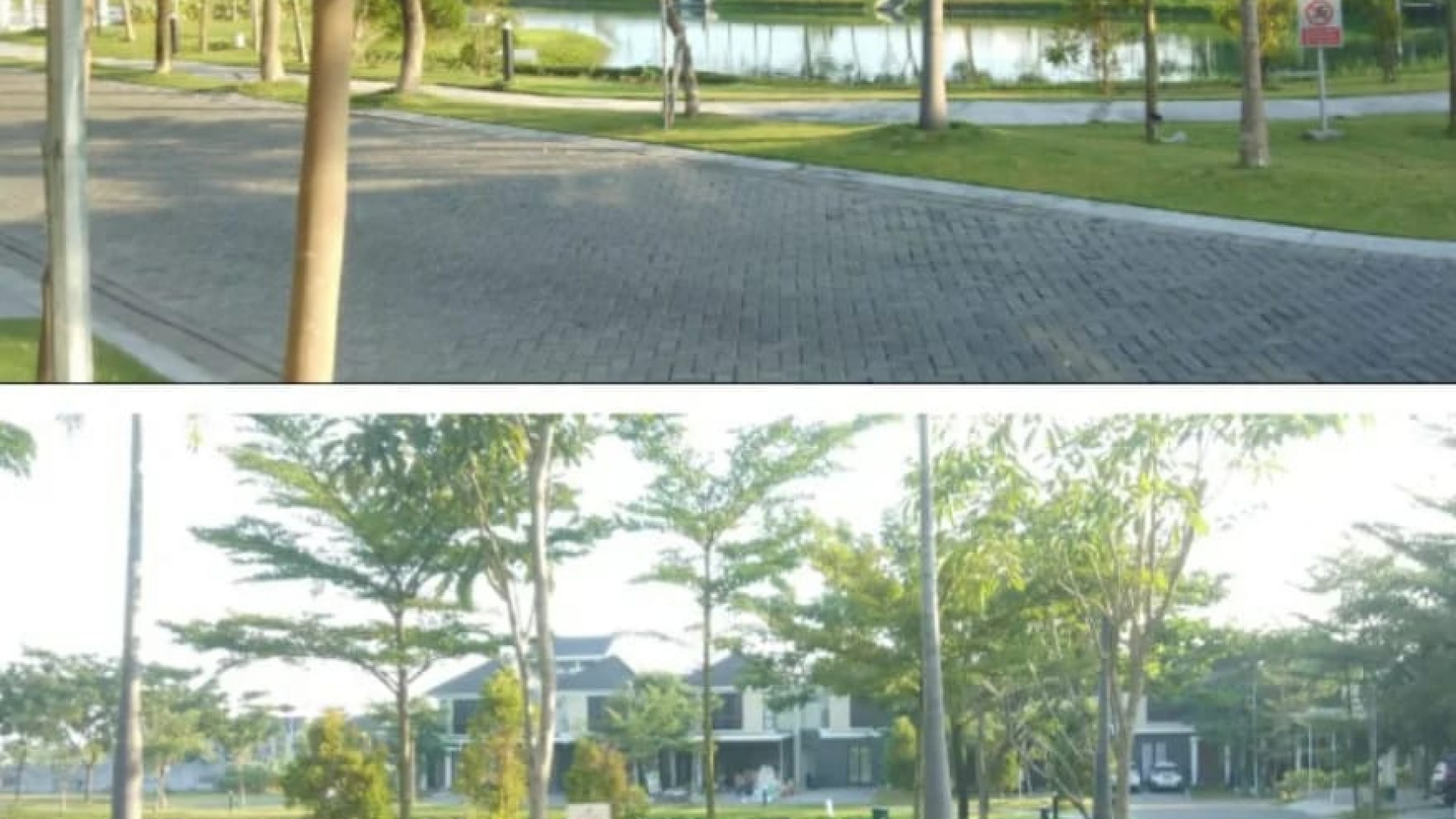 Sewa Rumah North West Lake Citraland Surabaya Barat- Baru 2 Lantai - SPESIAL View Depan DANAU