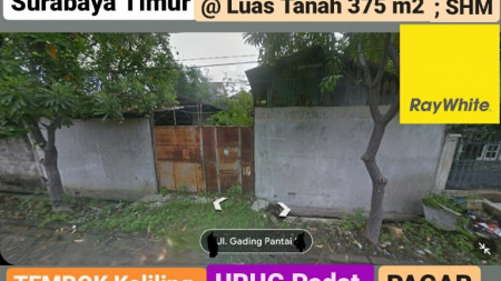 Jual / Sewa 2 Jejer Tanah Kavling Perumahan Gading Pantai - Surabaya Timur Dekat Raya Kenjeran , Pakuwon City , MERR