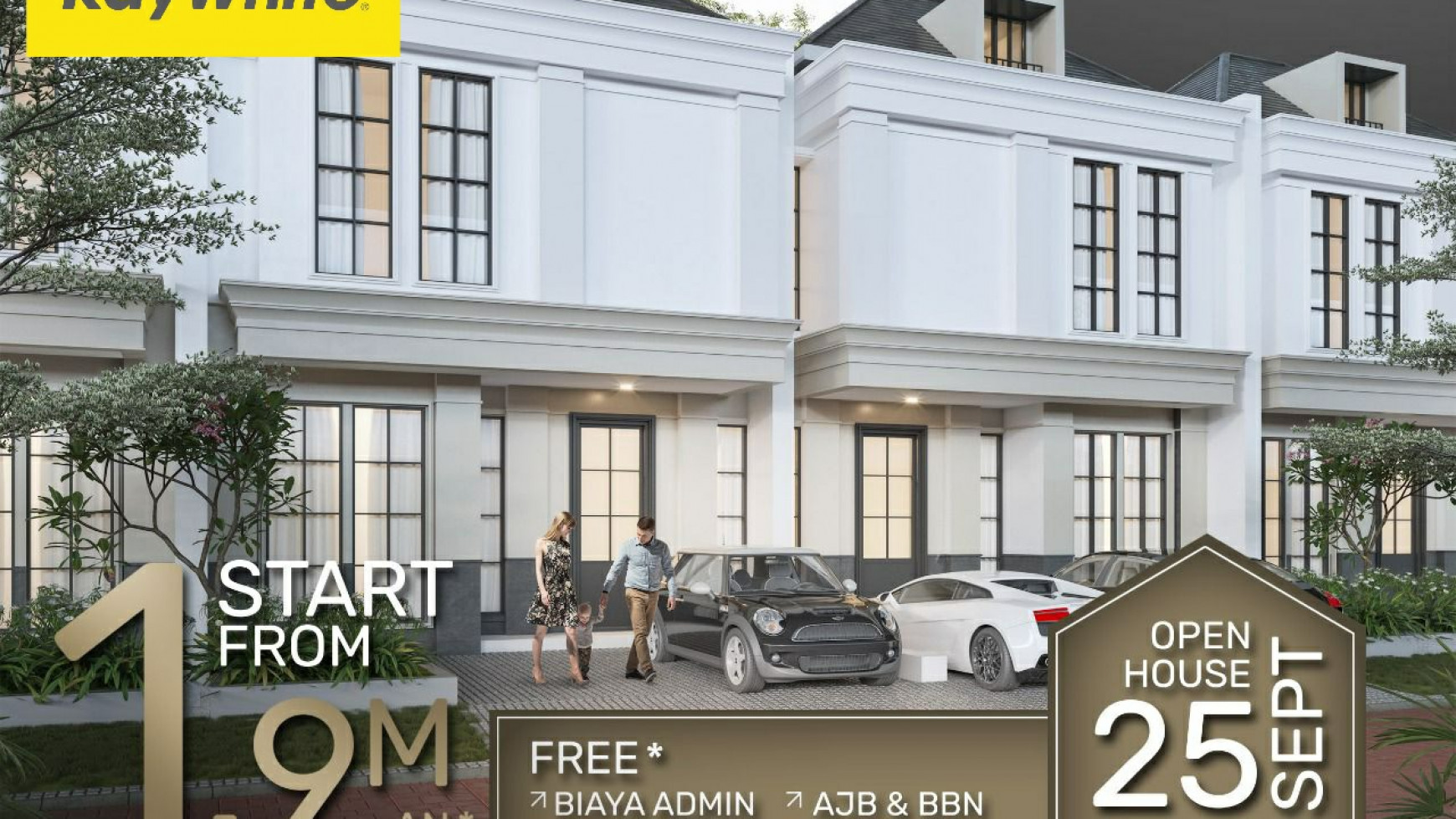 1 Milyar-an Rumah Dian Istana White House- Wiyung Surabaya- Baru Modern 2 Lantai - SEGERA NUP Rp.10 juta Saja