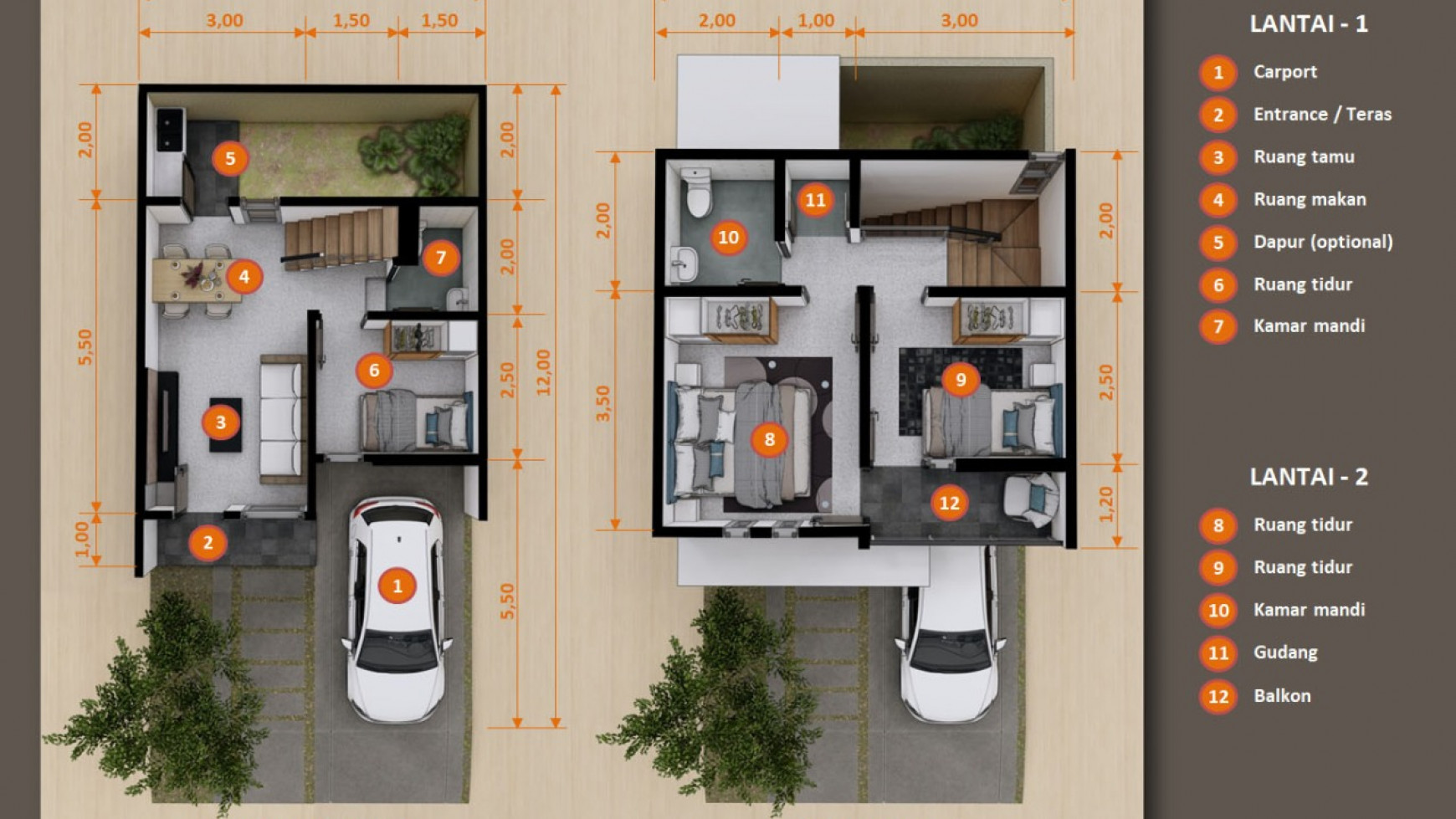 Dijual Rumah Town House 2 lantai di Cluster Madu Arjuna Serpong