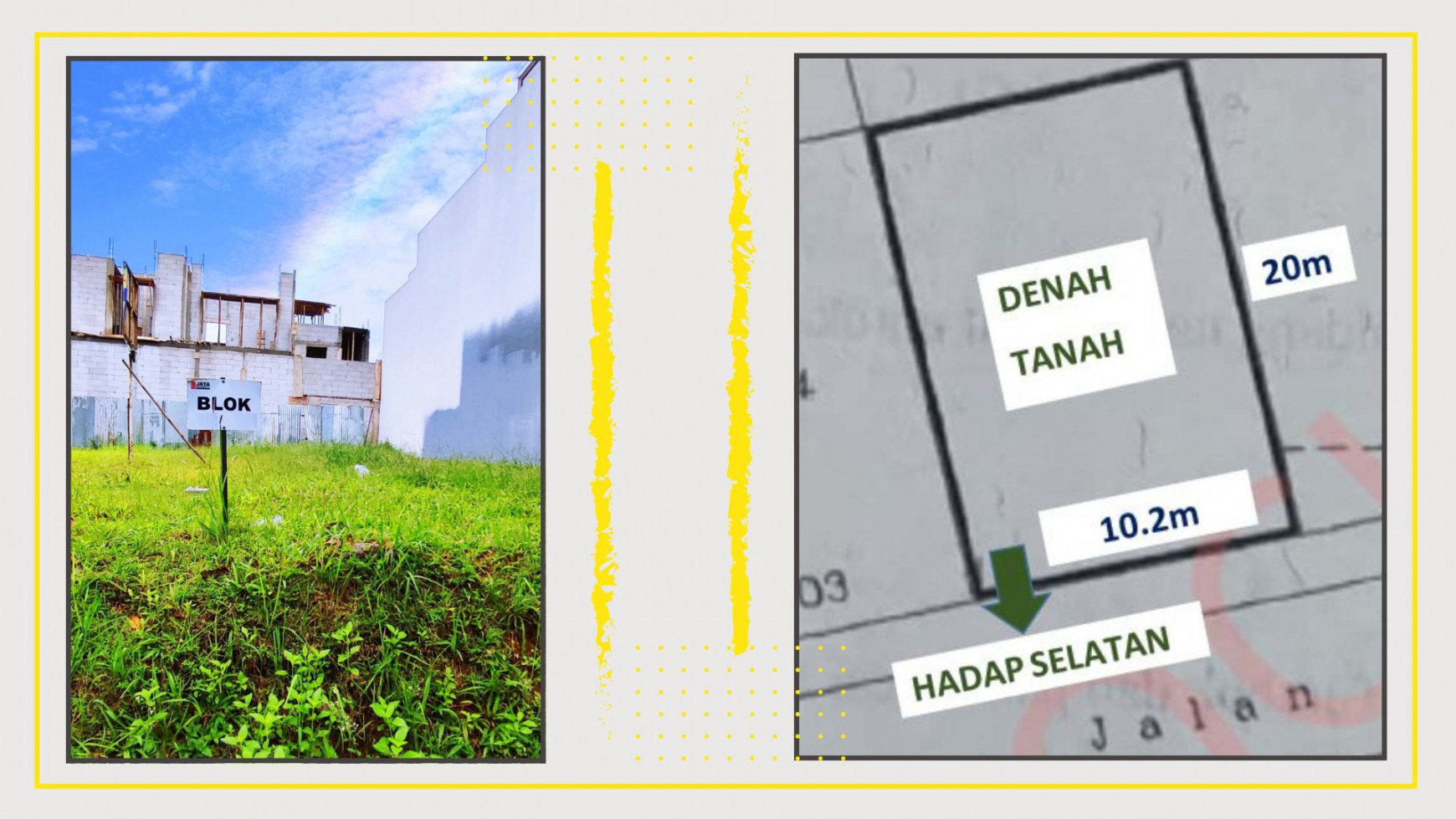 Kavling Siap Bangun Luas 204m di Cluster Kebayoran Residence Bintaro Harga 19Jt/m2