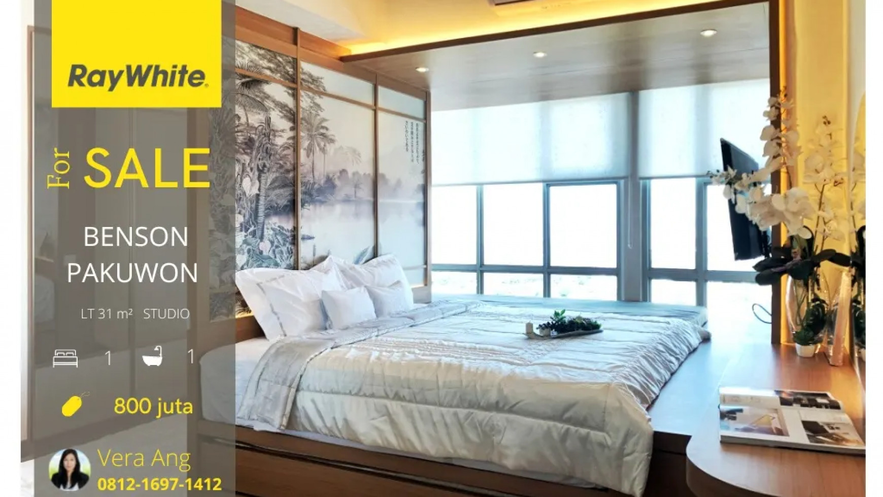 Best Deal Jarang Ada Apartemen Mewah Benson Pakuwon Mall Dekat Waterplace 