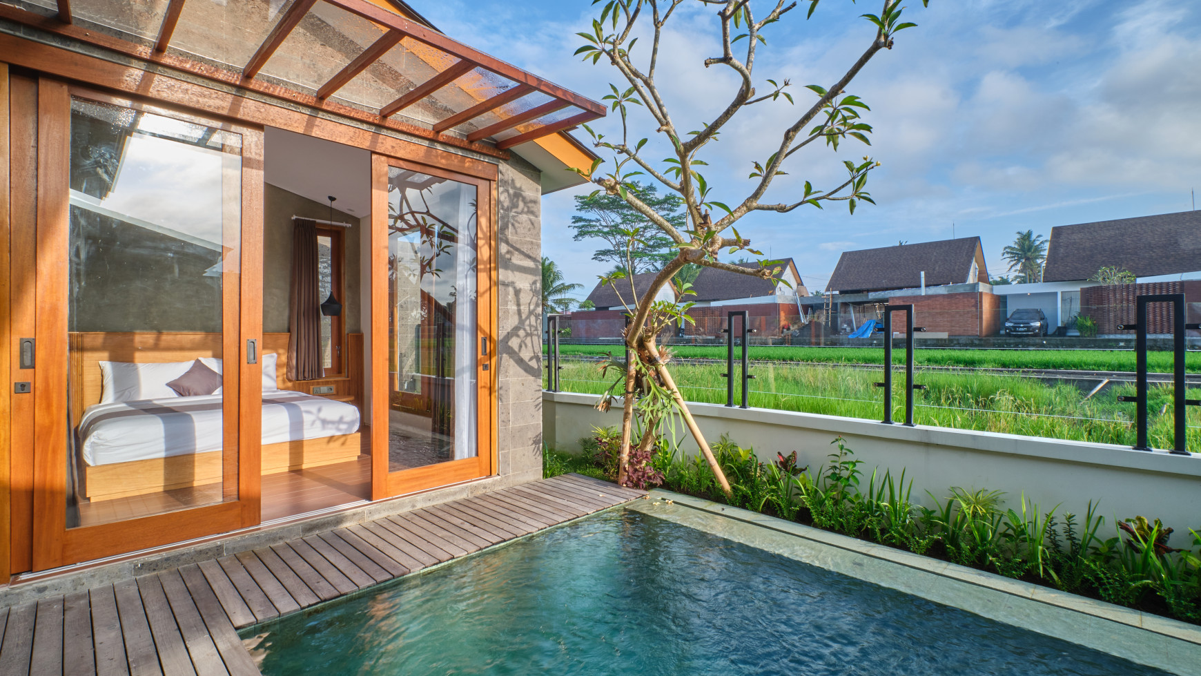 Brand New Two Bedroom Villa set on 216 sq m with rice field Views 10 Minutes from Ubud Center
