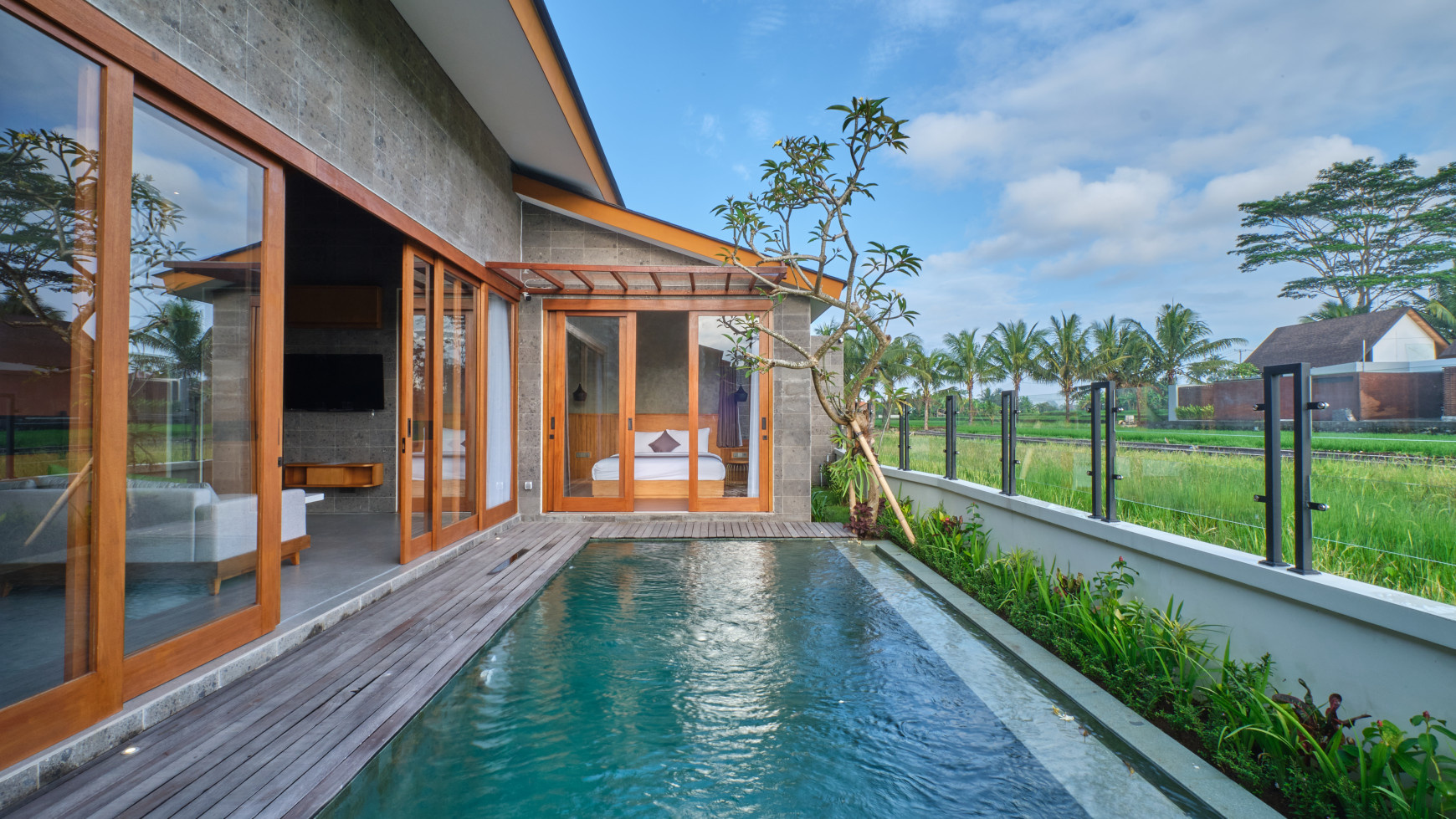 Brand New Two Bedroom Villa set on 216 sq m with rice field Views 10 Minutes from Ubud Center