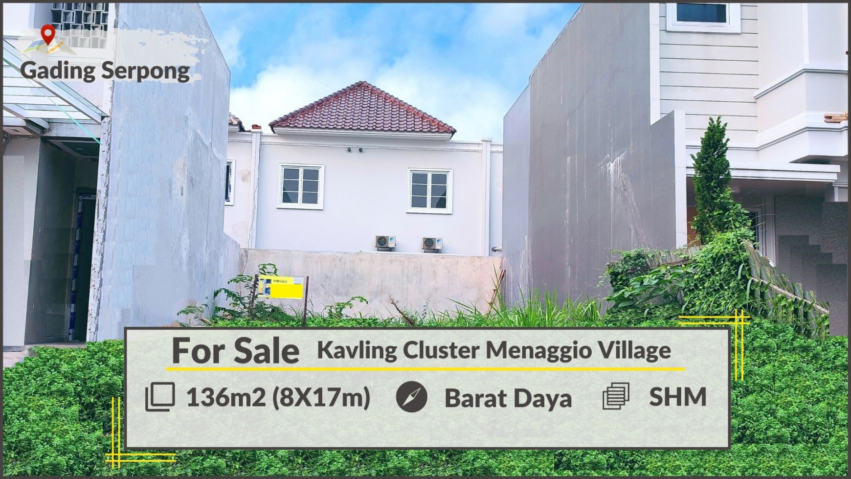 Kavling Siap Bangun Luas 136m2 di Cluster Menaggio Village, Gading Serpong #WW