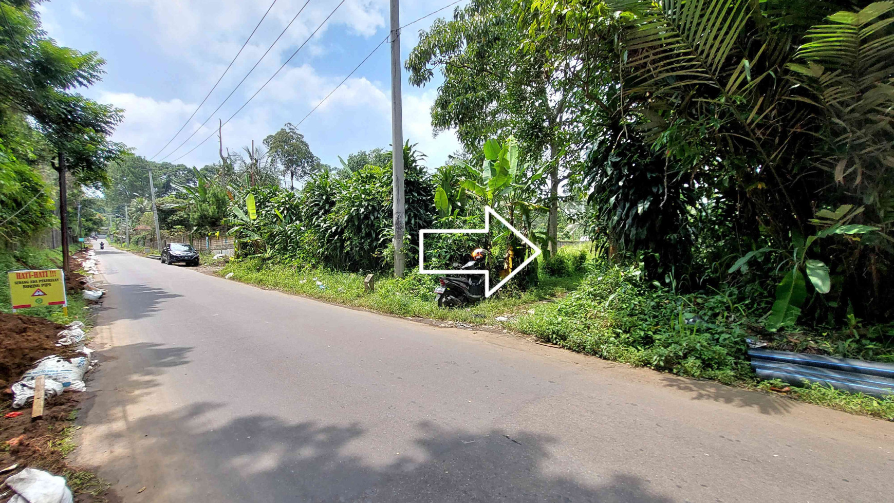 KAVLING TANAH DI CIAWI, BOGOR, HANYA 3 KM DARI PINTU TOL CIAWI, SHM, LT 4055 m2