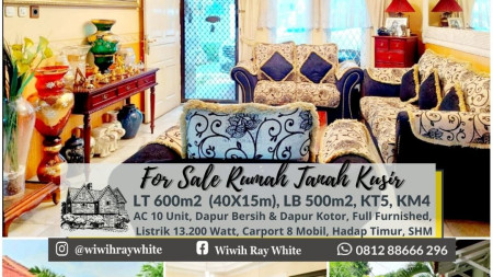 Rumah Klasik Komersial di Tanah Kusir, Jakarta Selatan Luas 600m Harga 12.5M Nego #WWC