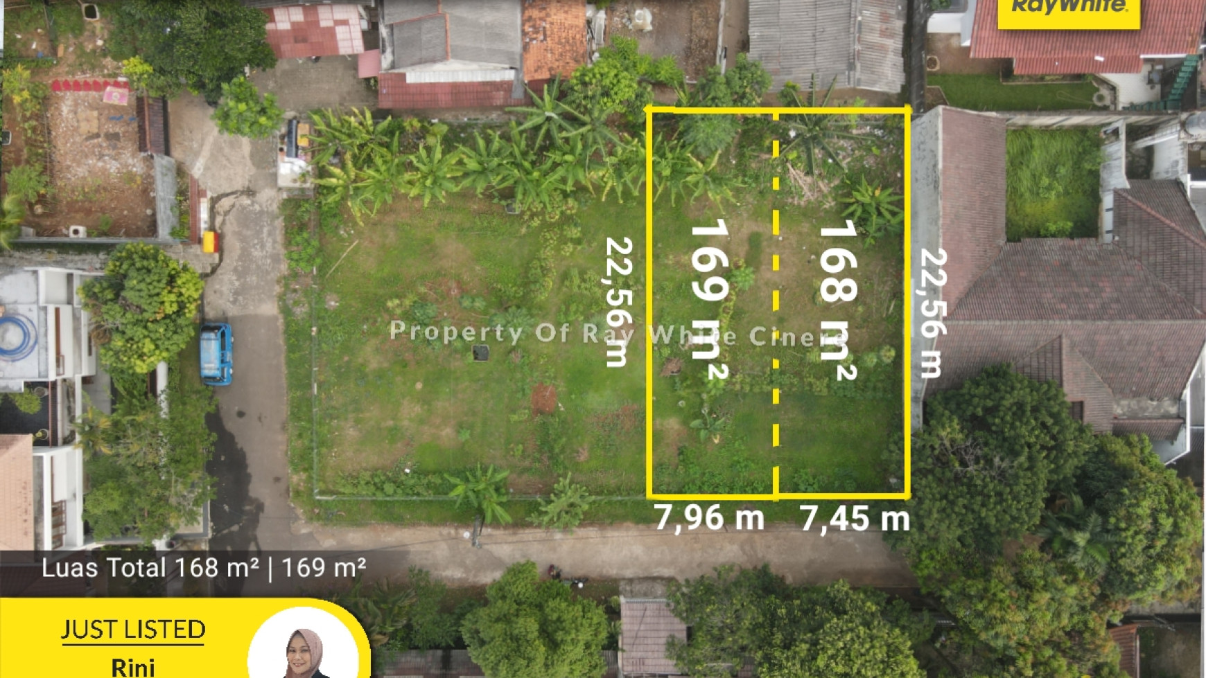 Cinere megapolitan kavling tanah luas 169 dimensi 8x22