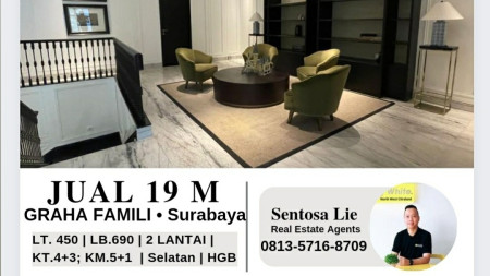 Dijual Rumah Graha Family Surabaya- American Classic Full MARMER + Full Furnished MEWAH