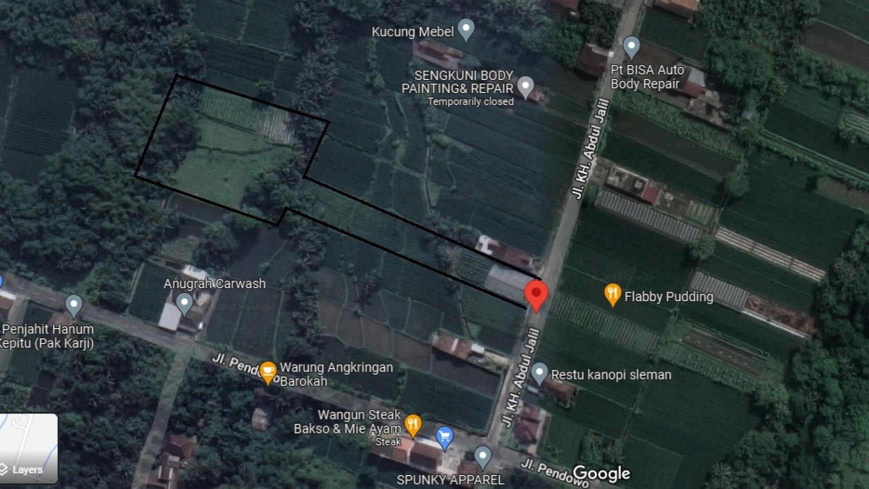 Tanah Sawah Seluas 4070 Meter Persegi Di Trimulyo Sleman