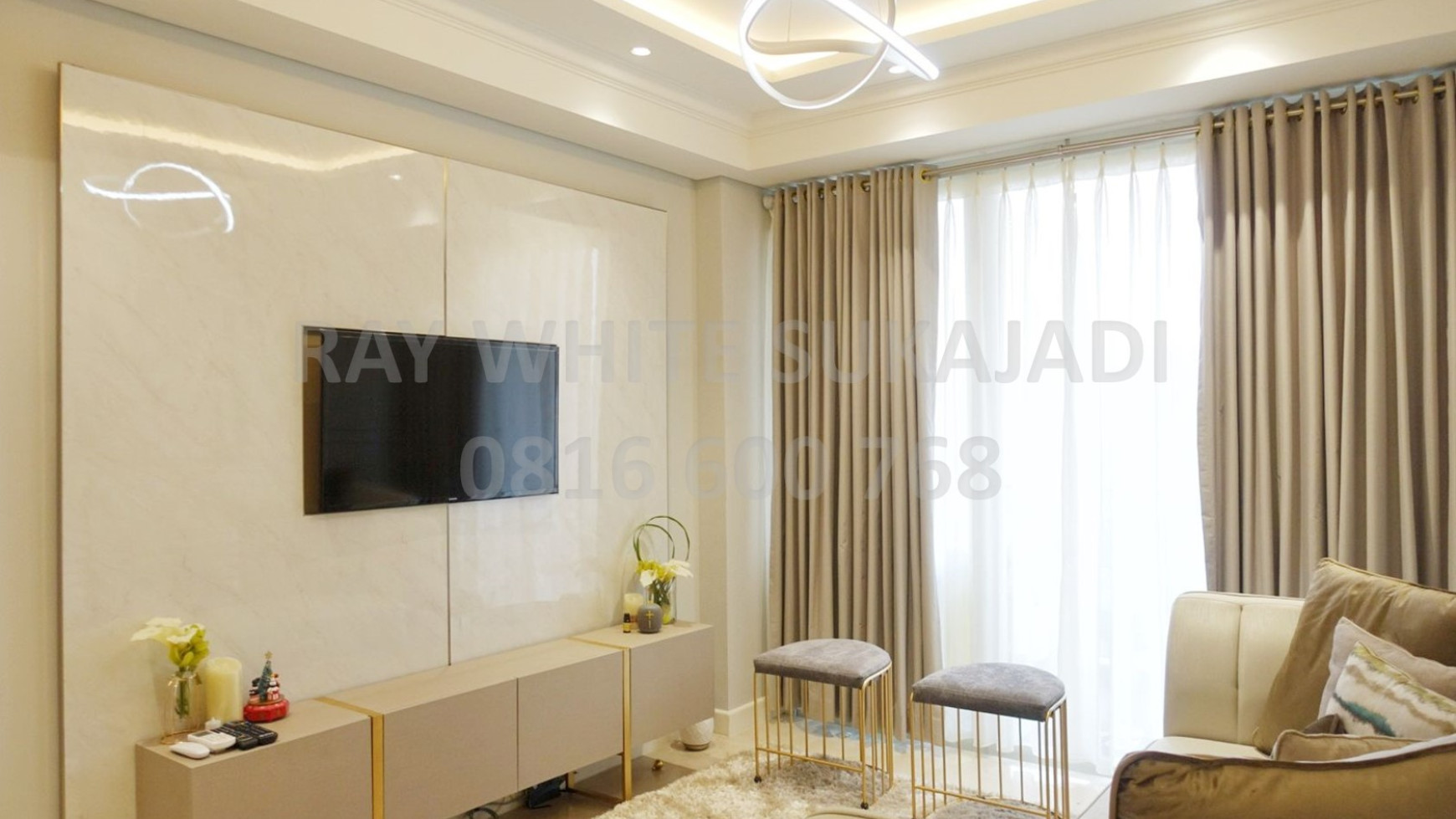 Landmark Apartment 3BR Lantai 18 Beautifully Furnished Tower B