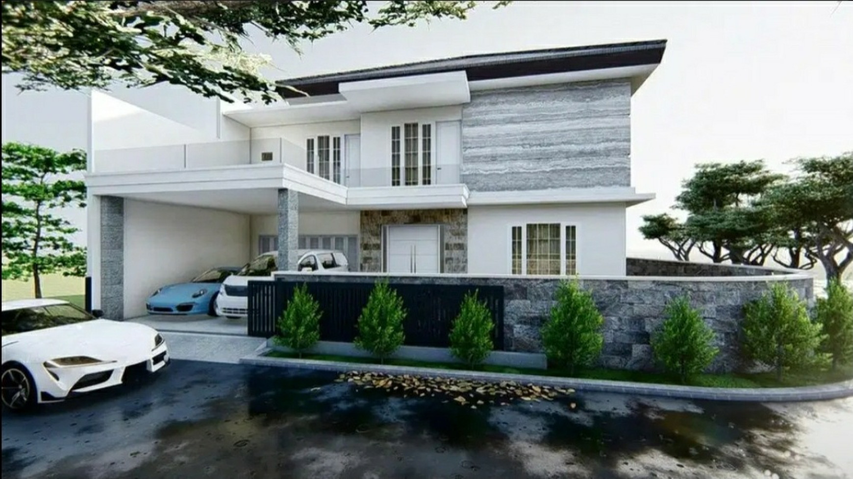 Dijual Rumah Prambanan Residence - Wiyung - Surabaya - NEW Baru 5+1 K.Tidur - Garasi Carport 4 Mobil LUAS