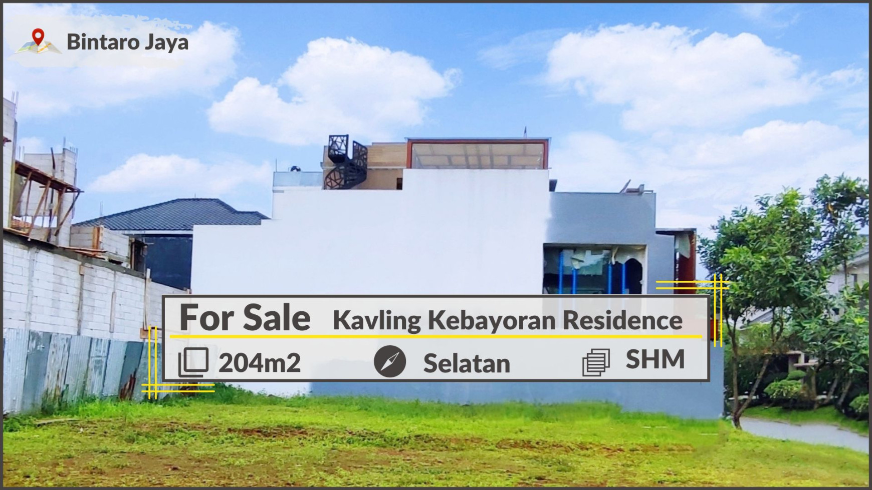 Kavling Siap Bangun di Cluster Kebayoran Residence Bintaro Jaya