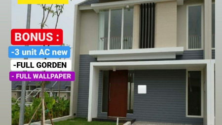 Dijual Rumah Baru North West Park Citraland Surabaya + 3 unit AC + Full Gorden + Full WALLPAPER + teras Belakang Full Keramik plus Full Kanopi