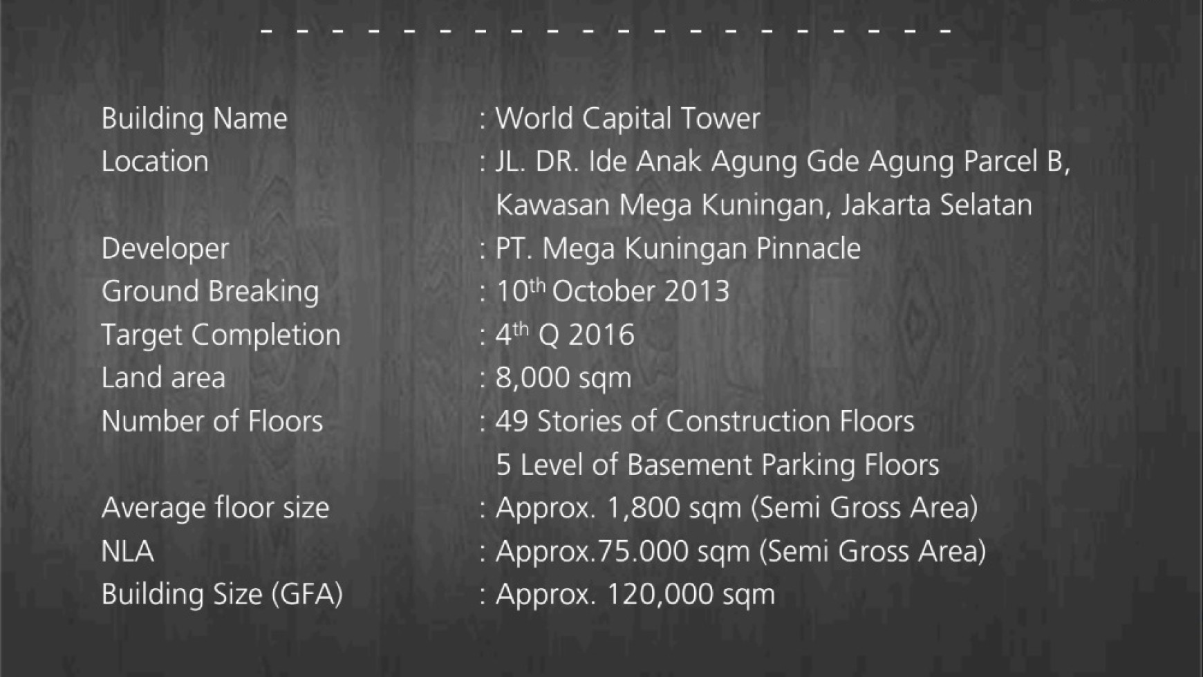 Office Space di World Capital Tower Kuningan