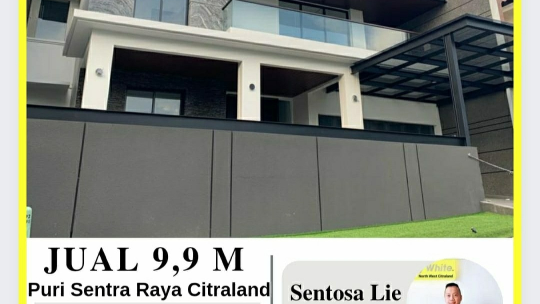 Dijual.Rumah Baru Puri Sentra Raya Citraland New MARMER GRANITE Mewah SEMI Furnished - Lokasi TerDEPAN dekat G-Walk, Sekolah Ciputra