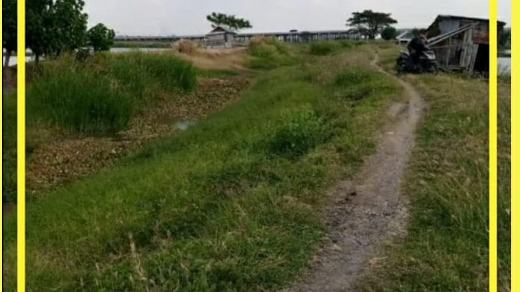 Dijual 5 Ha Tanah Tambak Beras - Cerme - Gresik - Jawa Timur - Strategis Nol Jalan , Dekat Akses Jalan TOL