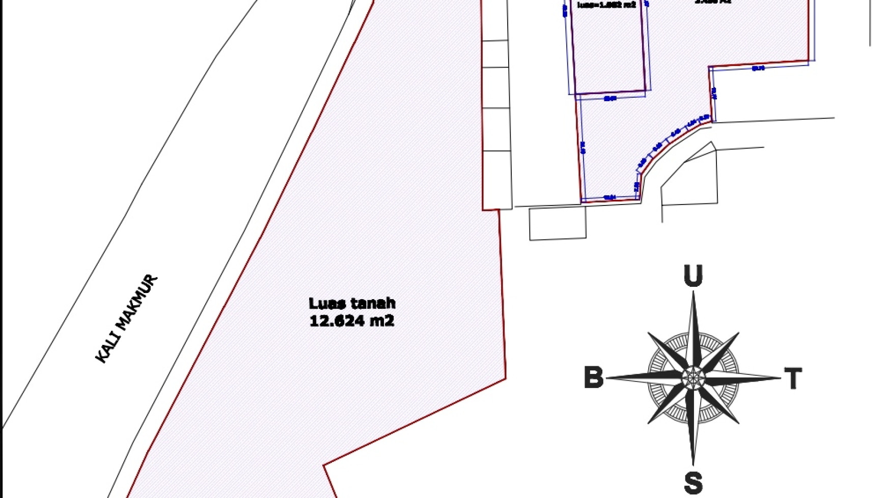 416. Tanah + Bangunan ex kantor di Jl Raya Wiyung Surabaya Barat