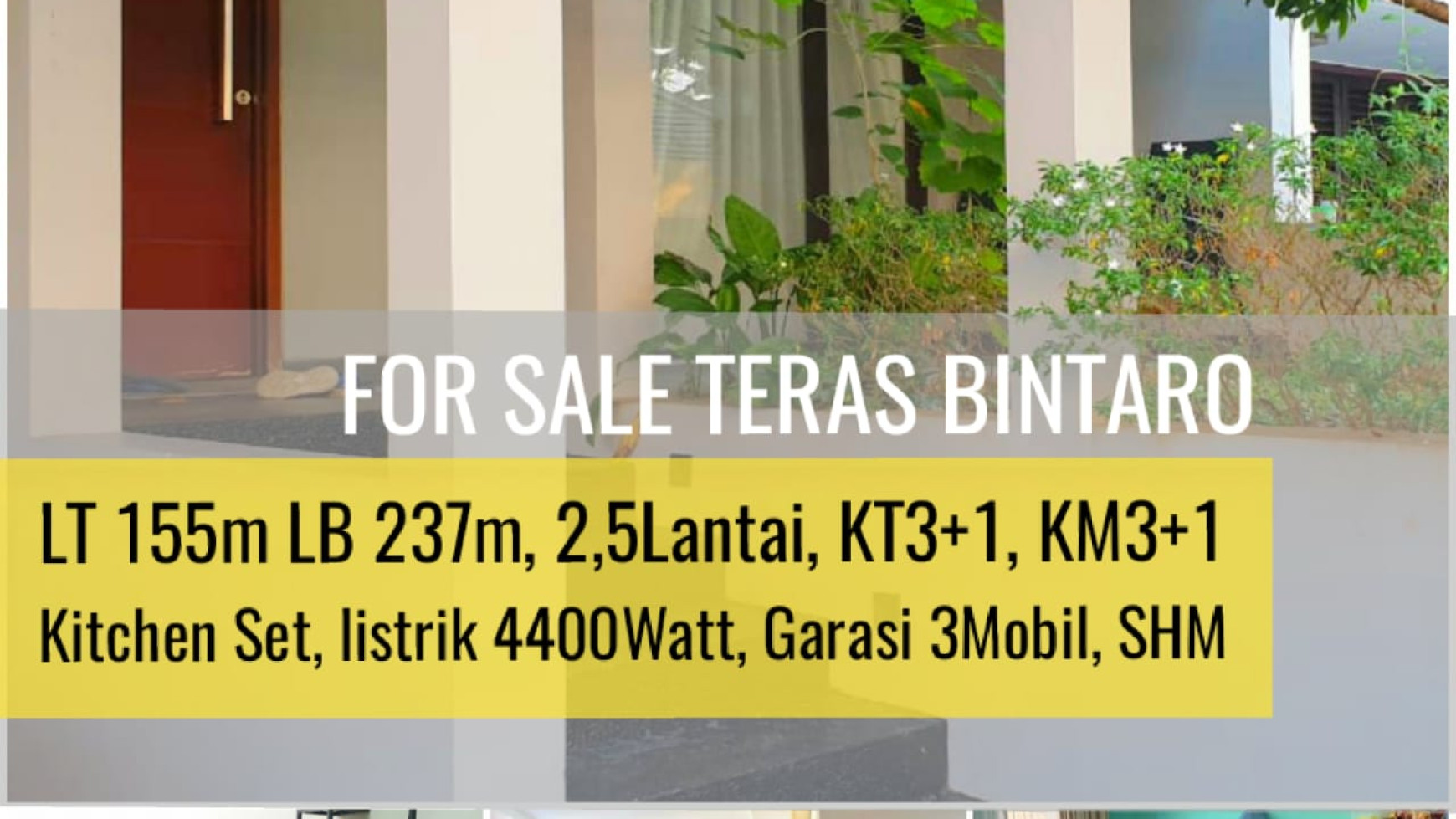 Rumah Modern Minimalis Luas 155m Harga 4,2M nego di Teras Bintaro, Jakarta Selatan