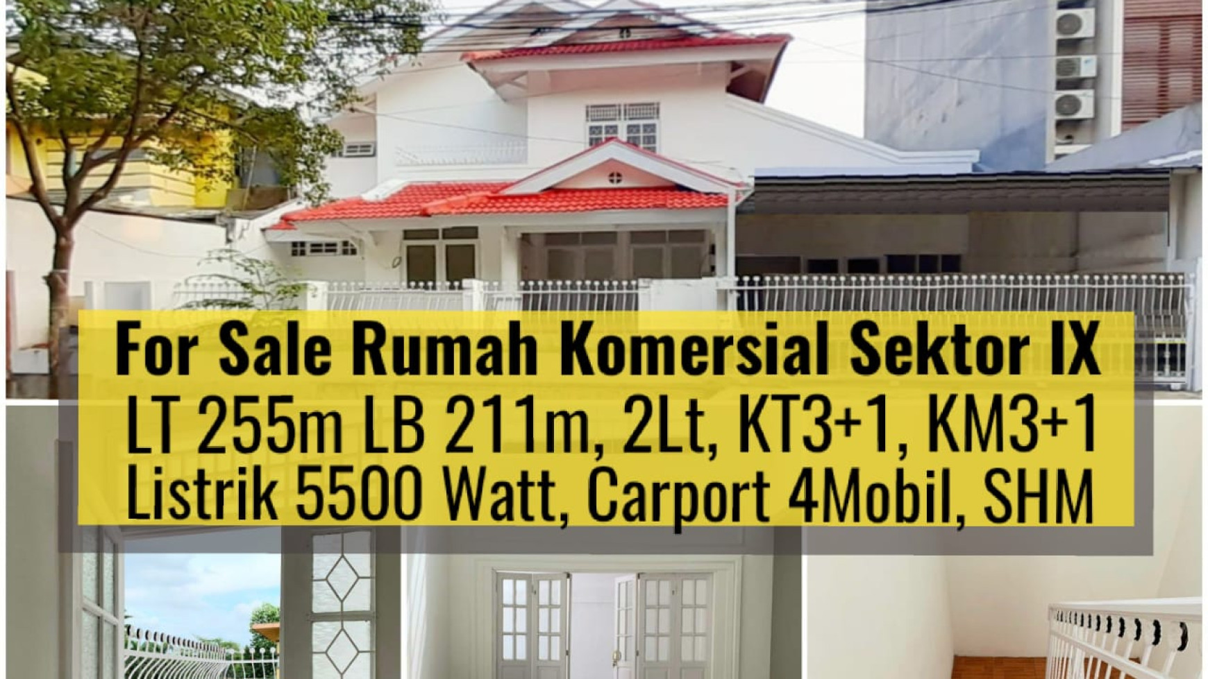 Rumah Komersial di Sektor IX Bintaro Luas 255m Harga 4,4M nego sampai DEAL